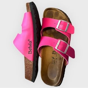 Birkenstock Betula Pink Sandals Size 38 Narrow